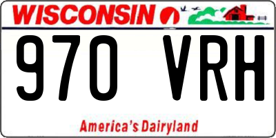 WI license plate 970VRH