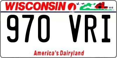 WI license plate 970VRI