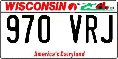 WI license plate 970VRJ