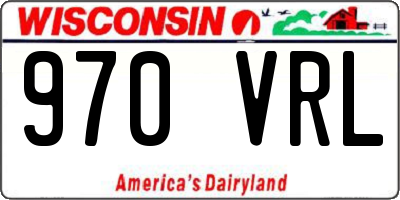 WI license plate 970VRL