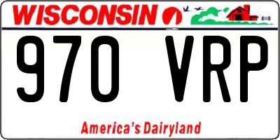 WI license plate 970VRP