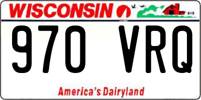 WI license plate 970VRQ