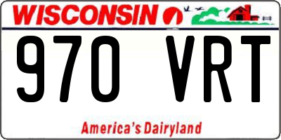 WI license plate 970VRT