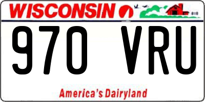 WI license plate 970VRU