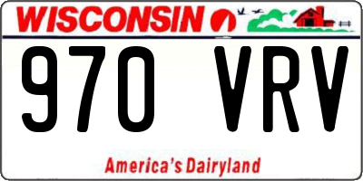 WI license plate 970VRV
