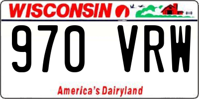 WI license plate 970VRW