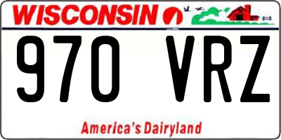 WI license plate 970VRZ