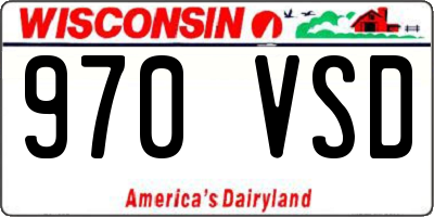 WI license plate 970VSD