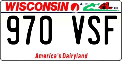 WI license plate 970VSF
