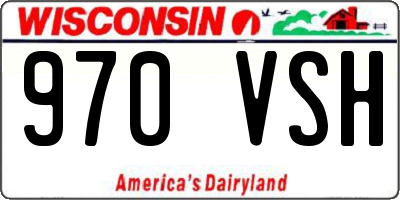 WI license plate 970VSH