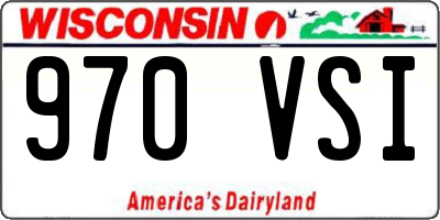 WI license plate 970VSI