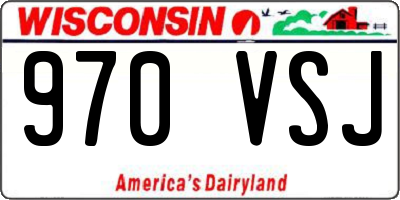 WI license plate 970VSJ