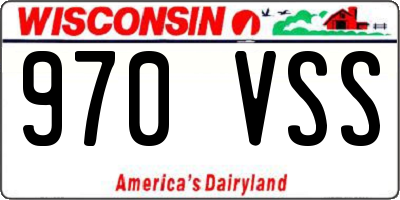 WI license plate 970VSS