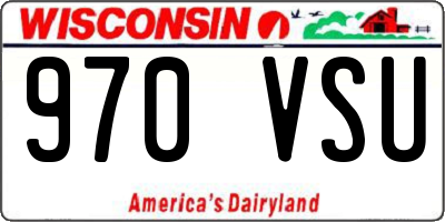 WI license plate 970VSU