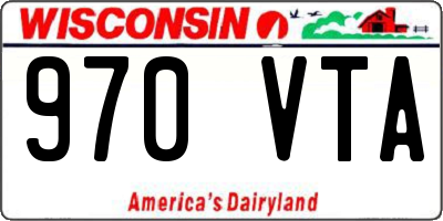 WI license plate 970VTA