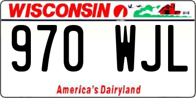 WI license plate 970WJL
