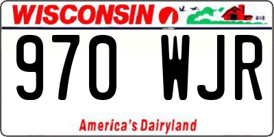 WI license plate 970WJR