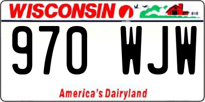 WI license plate 970WJW