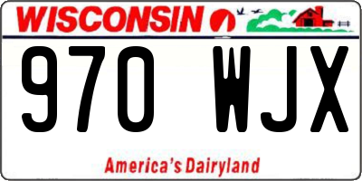 WI license plate 970WJX