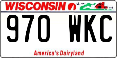 WI license plate 970WKC