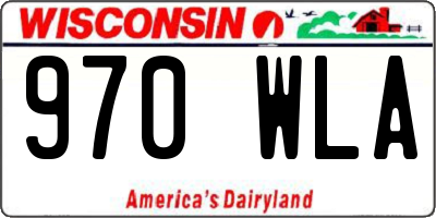 WI license plate 970WLA
