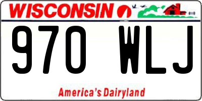 WI license plate 970WLJ