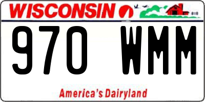 WI license plate 970WMM