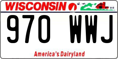 WI license plate 970WWJ
