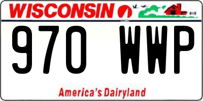 WI license plate 970WWP