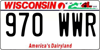 WI license plate 970WWR