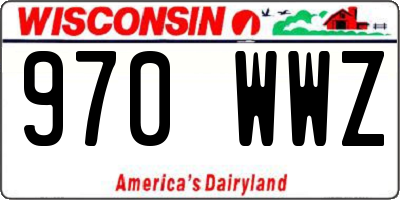 WI license plate 970WWZ