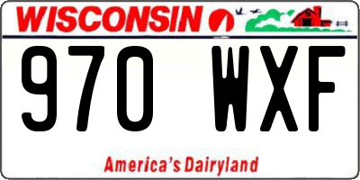 WI license plate 970WXF