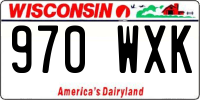 WI license plate 970WXK