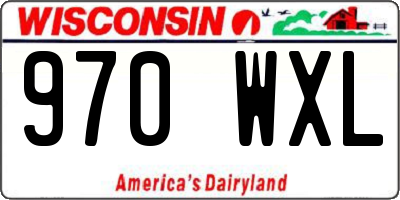 WI license plate 970WXL
