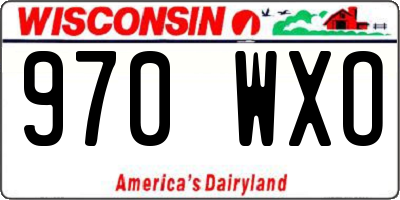 WI license plate 970WXO