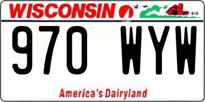 WI license plate 970WYW