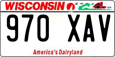 WI license plate 970XAV