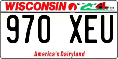 WI license plate 970XEU