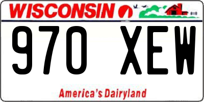 WI license plate 970XEW