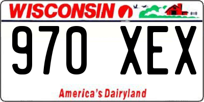 WI license plate 970XEX