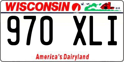 WI license plate 970XLI