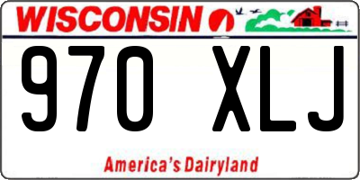 WI license plate 970XLJ