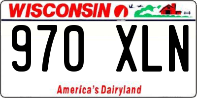 WI license plate 970XLN