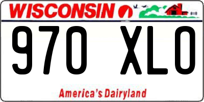 WI license plate 970XLO