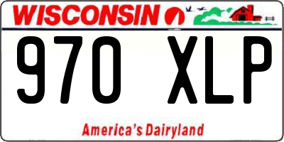 WI license plate 970XLP