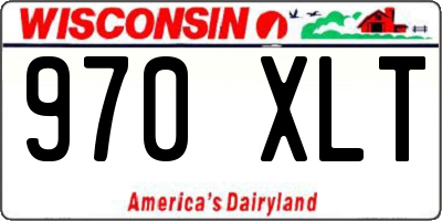 WI license plate 970XLT
