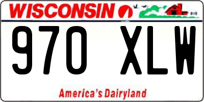 WI license plate 970XLW