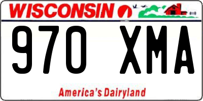 WI license plate 970XMA