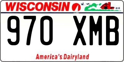 WI license plate 970XMB