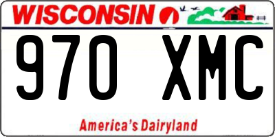 WI license plate 970XMC